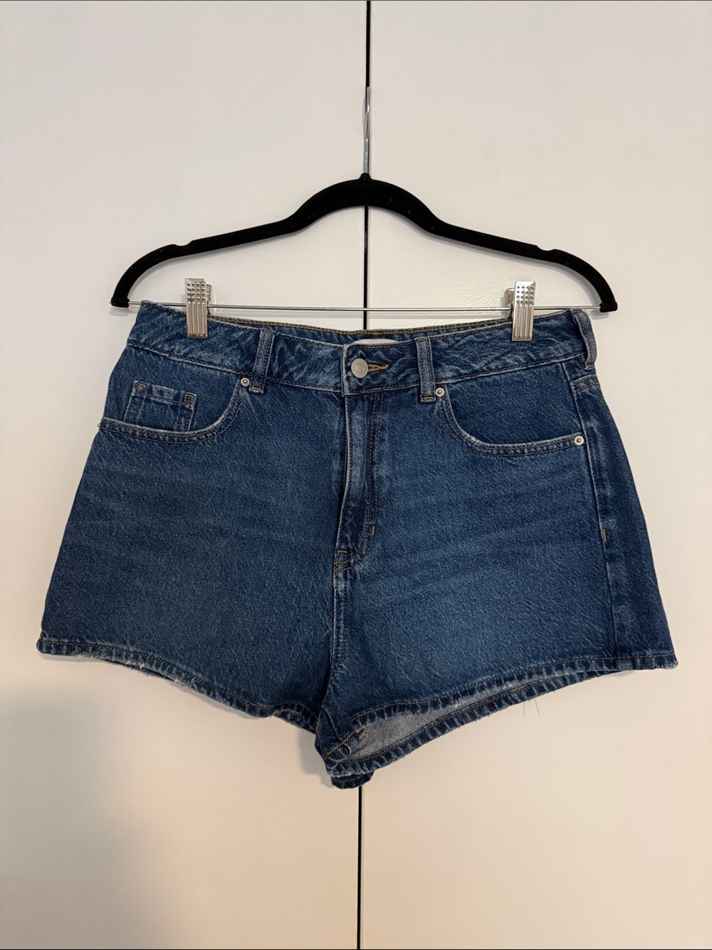 PacSun Dark Blue High-Rise Denim Shorts
